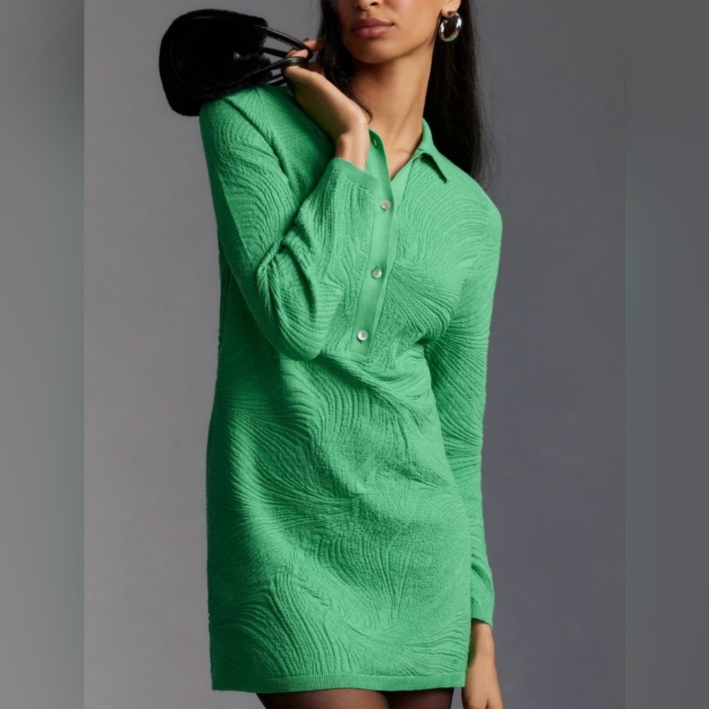 Anthropolgie Long Sleeve Polo Mini Dress
